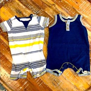 2 Burt’s Bees Baby Jumpsuits